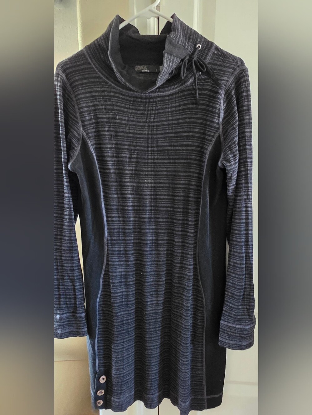 Prana Black Knit Long Sleeve Top
